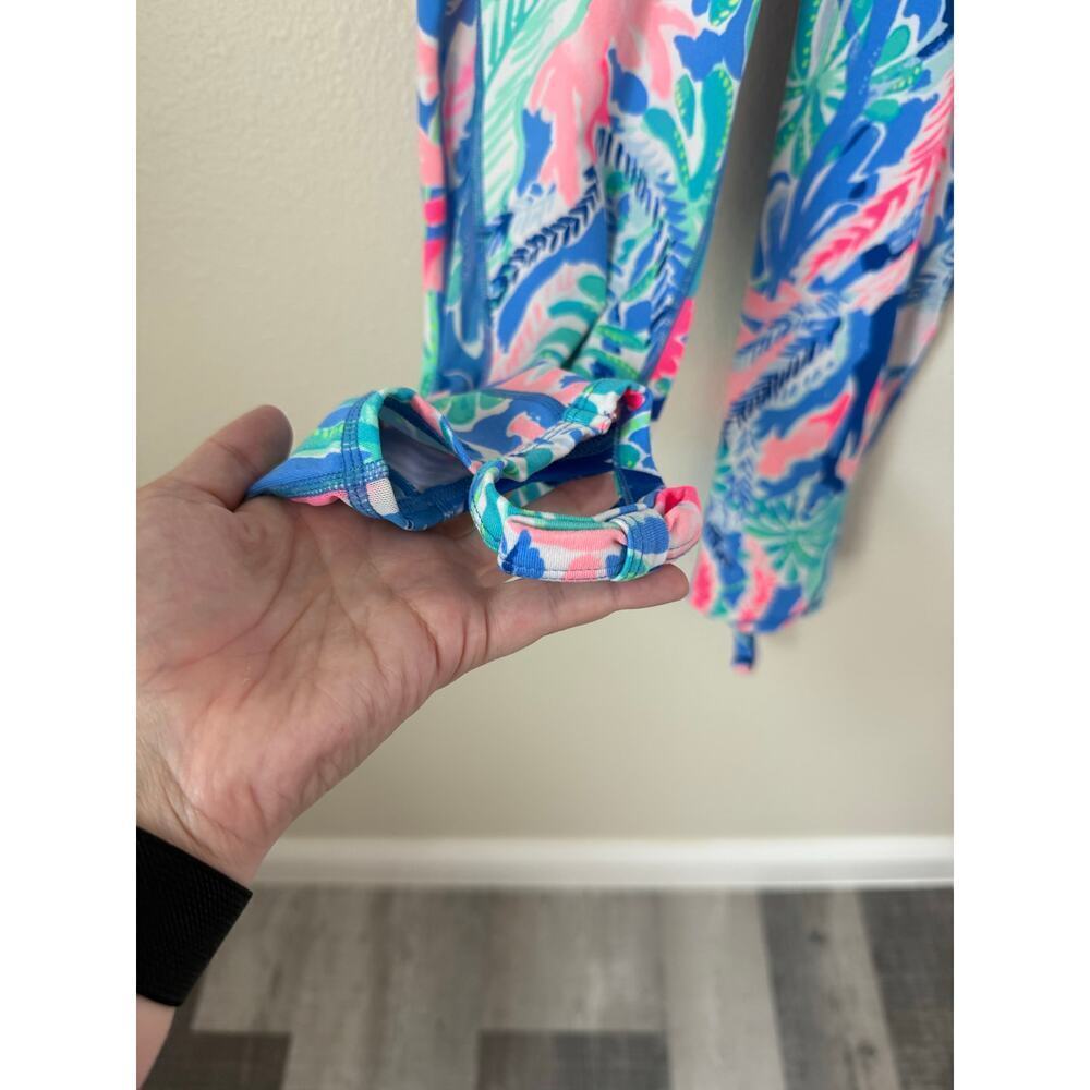Lilly Pulitzer Luxletic Gemma Weekender Cropped Leggings Jet Stream Size XS - Picture 6 of 6